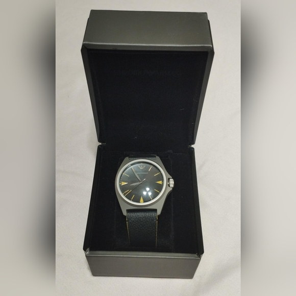 Emporio Armani Watch AR11330 Men's Regular Imports Black - Picture 2 of 6